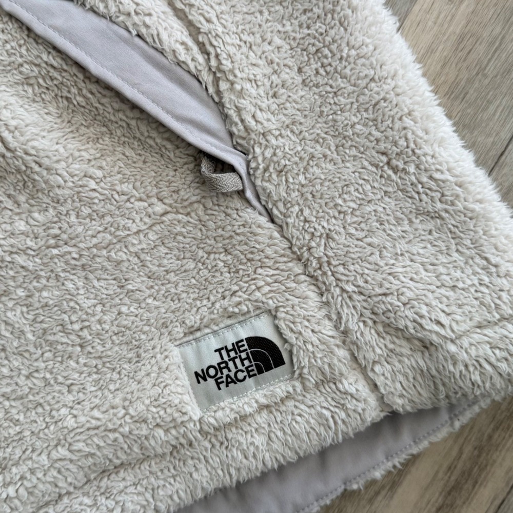 The North Face Womens Campshire Sherpa Fleece Quarter Zip Hoodie White Small P - Picture 4 of 9